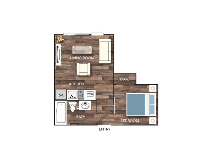 Open 1X1 207 floor plan